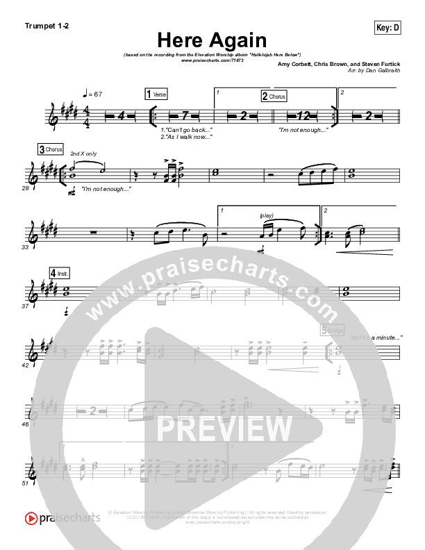 Here Again Trumpet 1,2 (Elevation Worship)