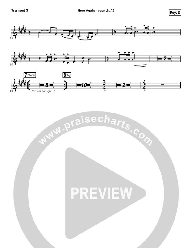 Here Again Trumpet 3 (Elevation Worship)