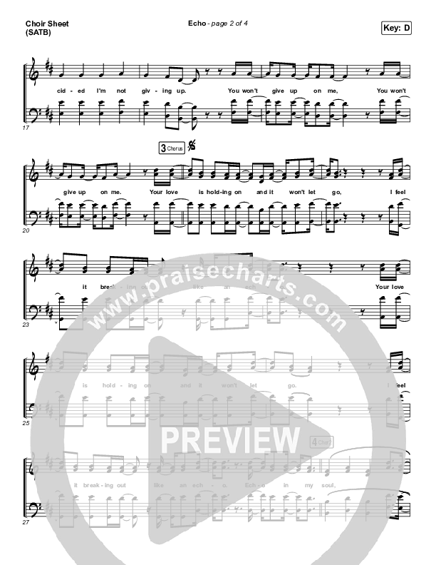 Echo Choir Vocals (SATB) (Elevation Worship / Tauren Wells)