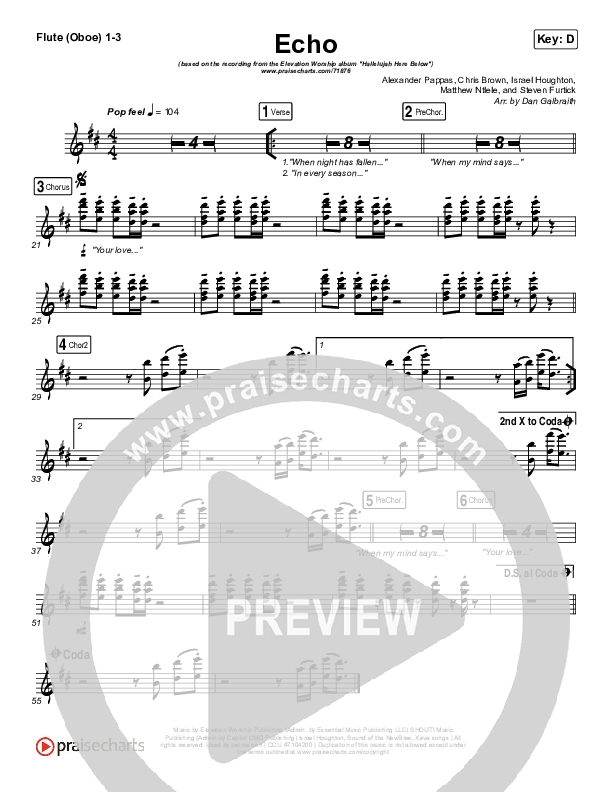 Echo Flute/Oboe 1/2/3 (Elevation Worship / Tauren Wells)
