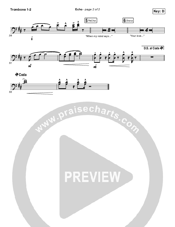 Echo Trombone 1/2 (Elevation Worship / Tauren Wells)