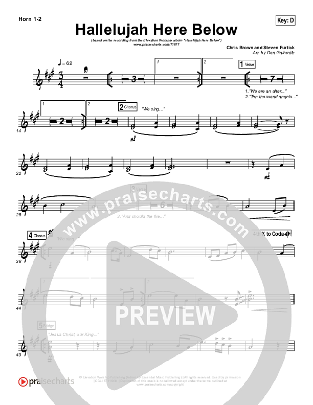 Hallelujah Here Below Brass Pack (Elevation Worship)