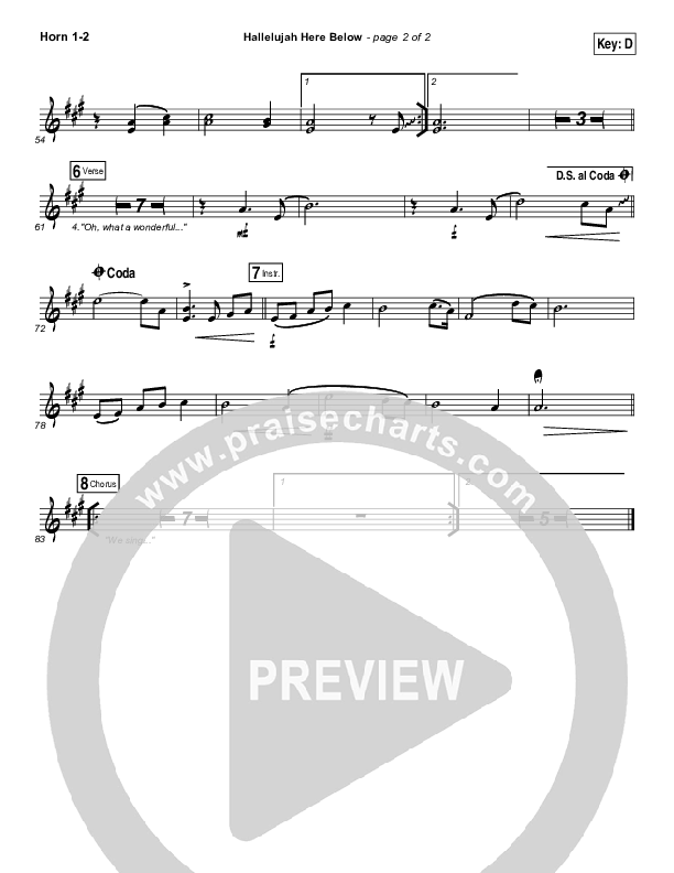 Hallelujah Here Below Brass Pack (Elevation Worship)