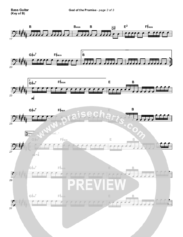 God Of The Promise Bass Guitar (Elevation Worship)