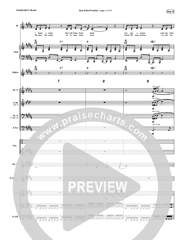 God Of The Promise Conductor's Score (Elevation Worship)