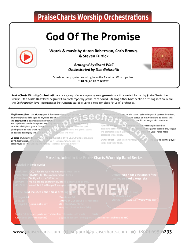 God Of The Promise Cover Sheet (Elevation Worship)