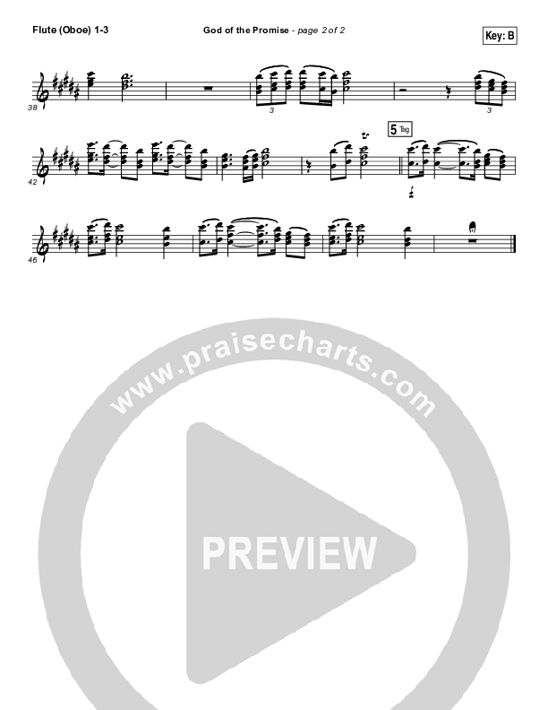 God Of The Promise Flute/Oboe 1/2/3 (Elevation Worship)