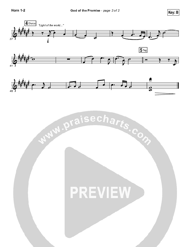 God Of The Promise French Horn 1/2 (Elevation Worship)