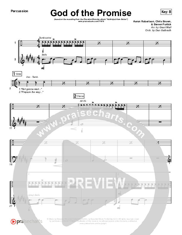 God Of The Promise Percussion (Elevation Worship)