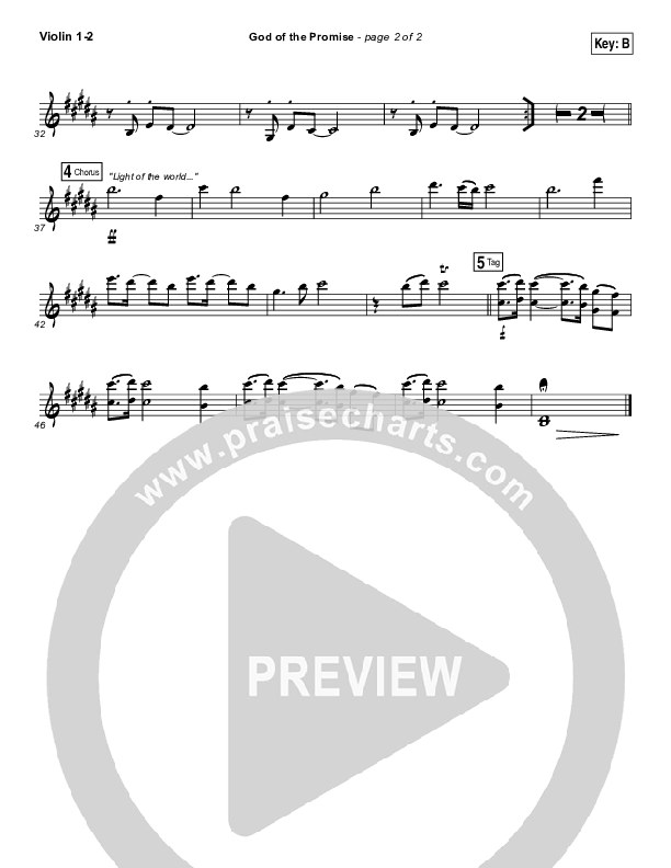 God Of The Promise Violin 1/2 (Elevation Worship)