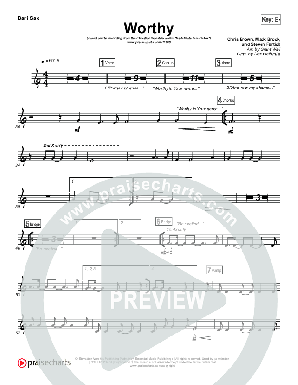 Worthy Bari Sax (Elevation Worship)