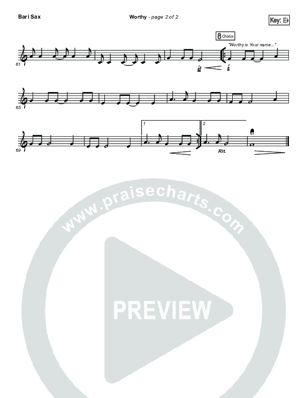 Worthy Bari Sax (Elevation Worship)