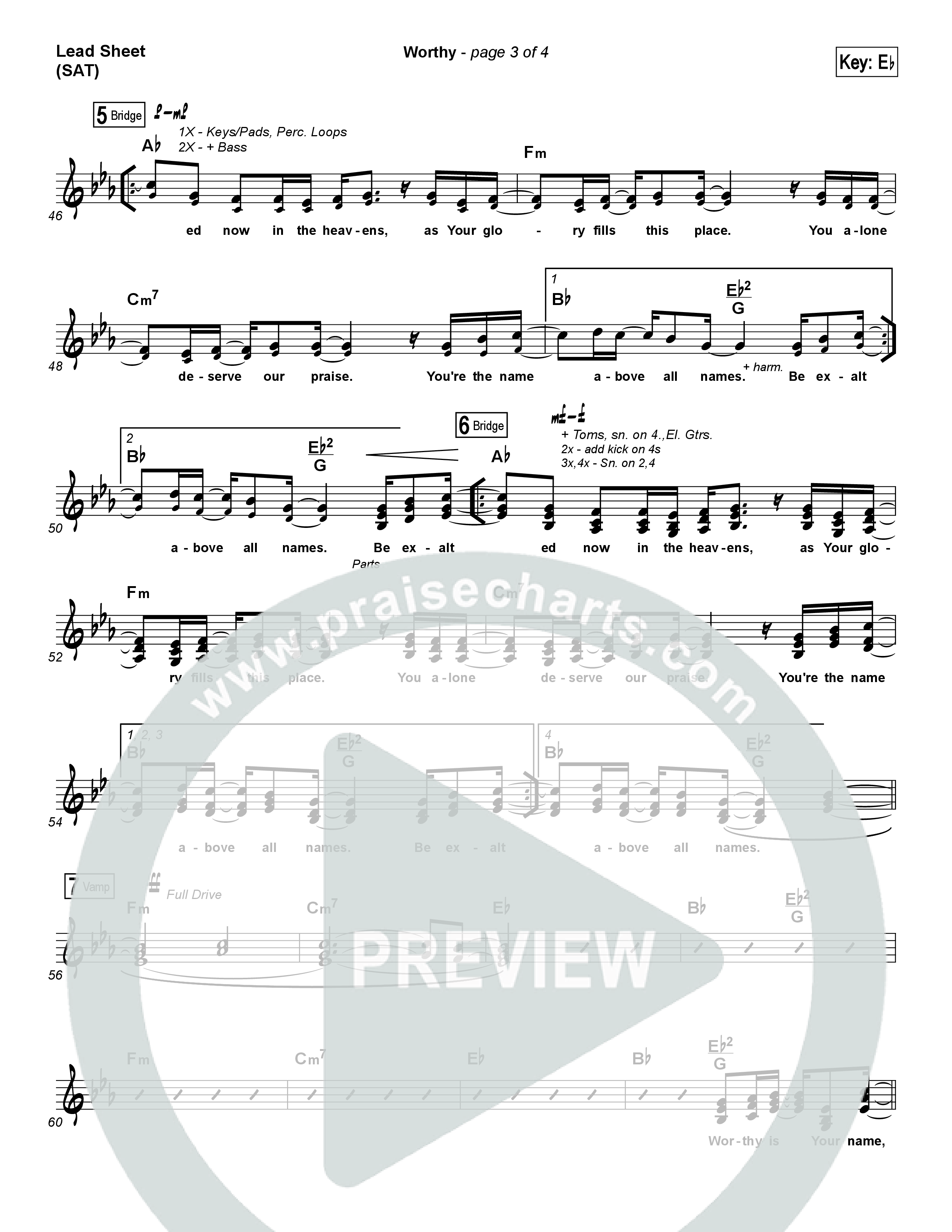 Worthy Piano/Vocal Pack (Elevation Worship)