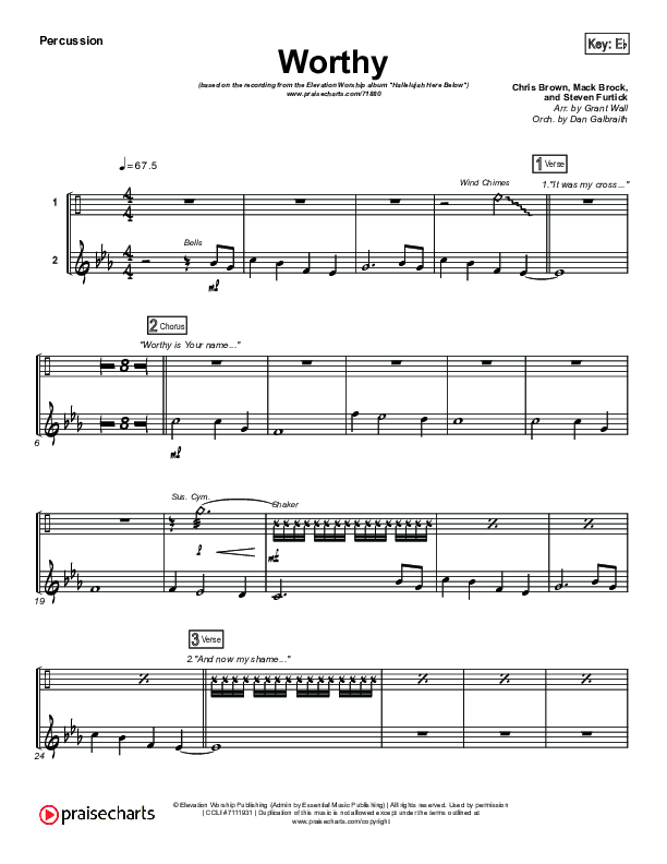 Worthy Percussion (Elevation Worship)