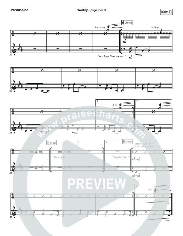 Worthy Percussion (Elevation Worship)