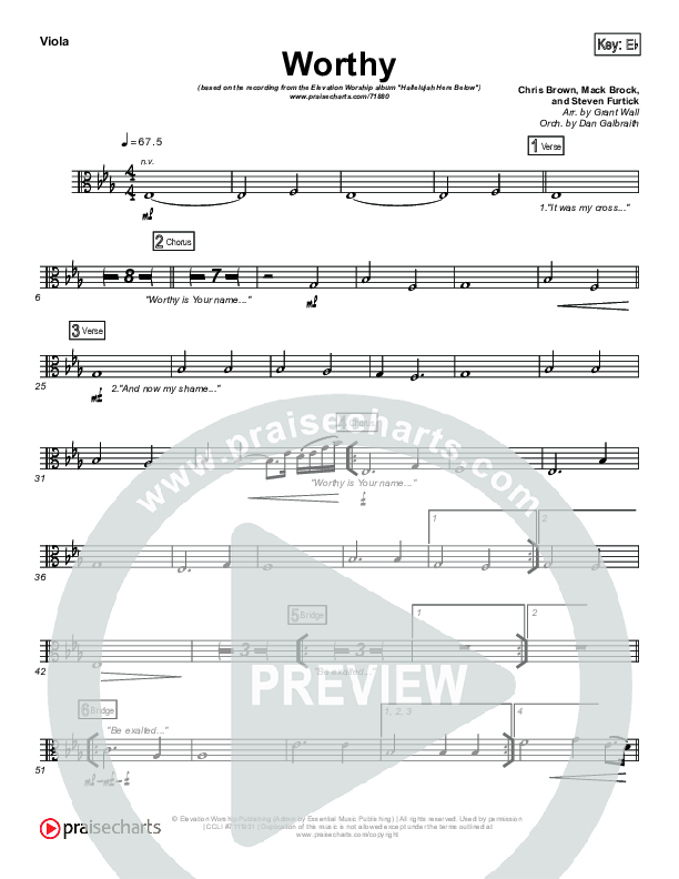 Worthy Viola (Elevation Worship)
