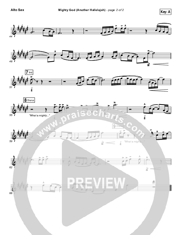 Mighty God (Another Hallelujah) Alto Sax (Elevation Worship)