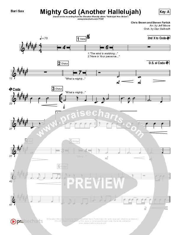 Mighty God (Another Hallelujah) Bari Sax (Elevation Worship)