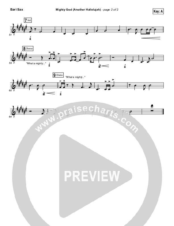 Mighty God (Another Hallelujah) Bari Sax (Elevation Worship)