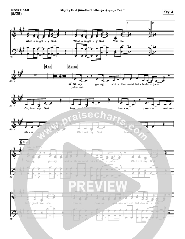 Mighty God (Another Hallelujah) Choir Vocals (SATB) (Elevation Worship)