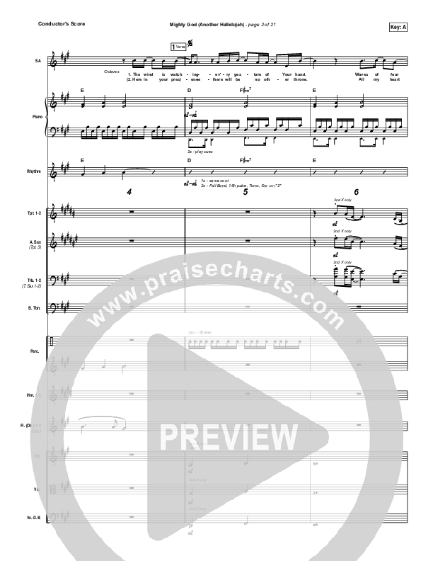 Mighty God (Another Hallelujah) Conductor's Score (Elevation Worship)
