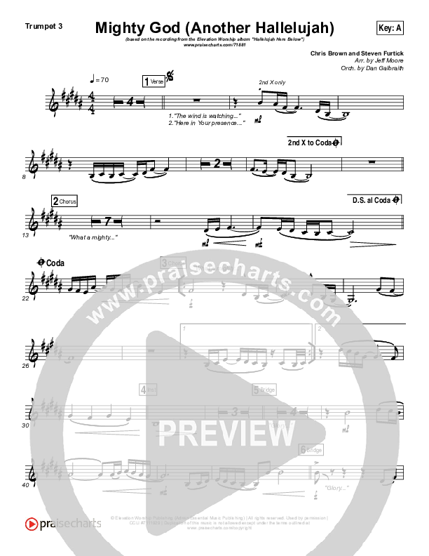 Mighty God (Another Hallelujah) Trumpet 3 (Elevation Worship)