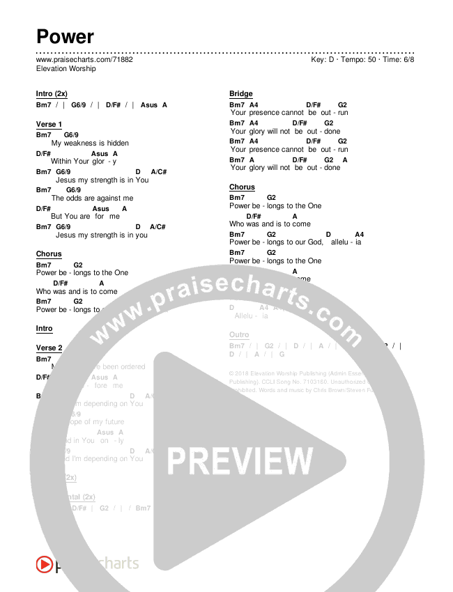 Power Chords & Lyrics (Elevation Worship)