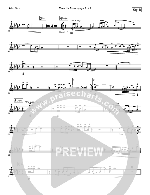 Then He Rose Alto Sax (Elevation Worship)