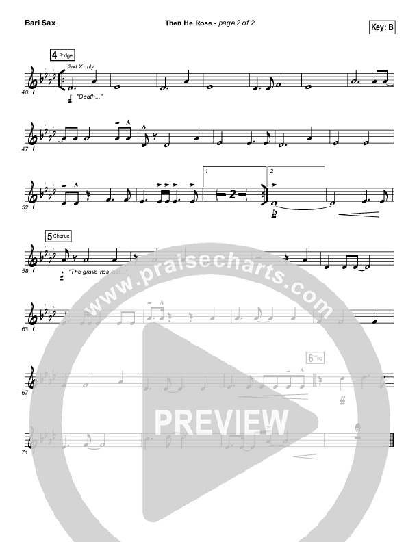 Then He Rose Bari Sax (Elevation Worship)