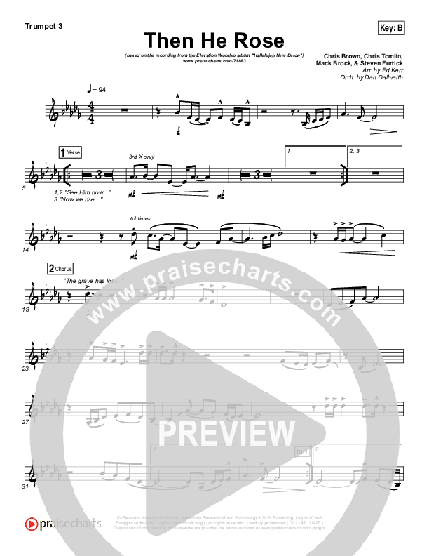 Then He Rose Trumpet 3 (Elevation Worship)