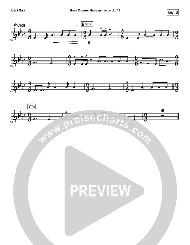 Here Comes Heaven Bari Sax (Elevation Worship)