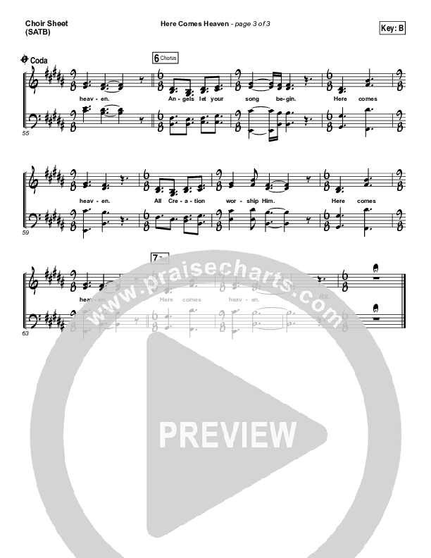 Here Comes Heaven Choir Vocals (SATB) (Elevation Worship)