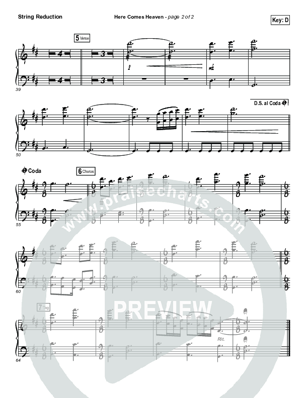 Here Comes Heaven String Reduction (Elevation Worship)