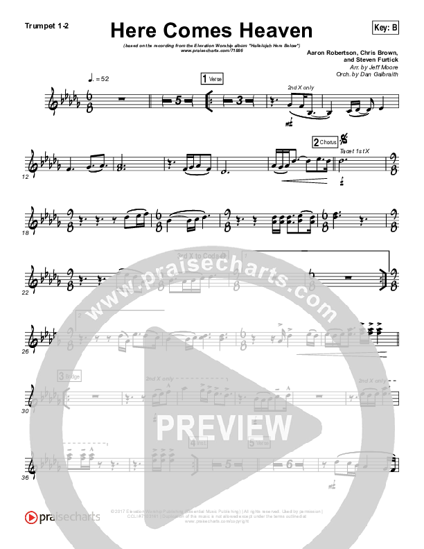 Here Comes Heaven Brass Pack (Elevation Worship)