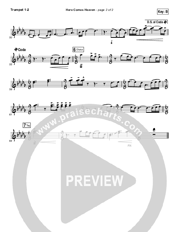 Here Comes Heaven Trumpet 1,2 (Elevation Worship)