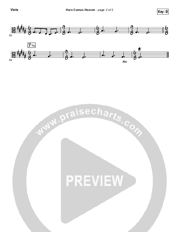 Here Comes Heaven Viola (Elevation Worship)