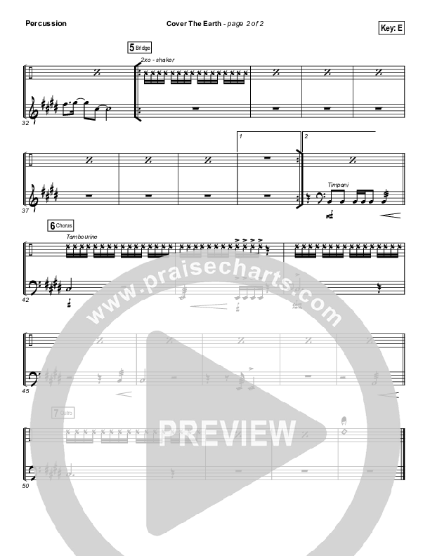 Cover The Earth Percussion (Cody Carnes / Kari Jobe)