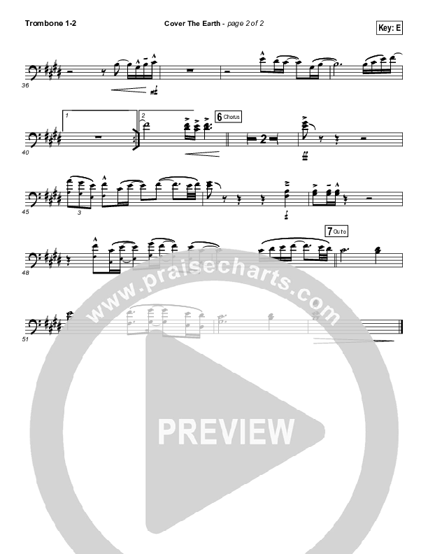 Cover The Earth Trombone 1/2 (Cody Carnes / Kari Jobe)