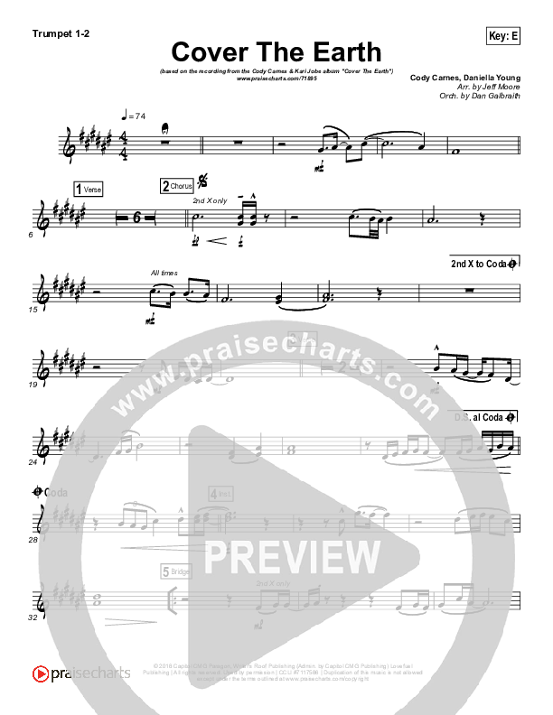 Cover The Earth Trumpet 1,2 (Cody Carnes / Kari Jobe)