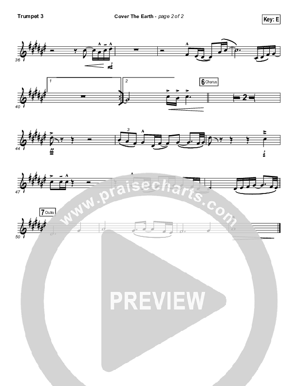 Cover The Earth Trumpet 3 (Cody Carnes / Kari Jobe)