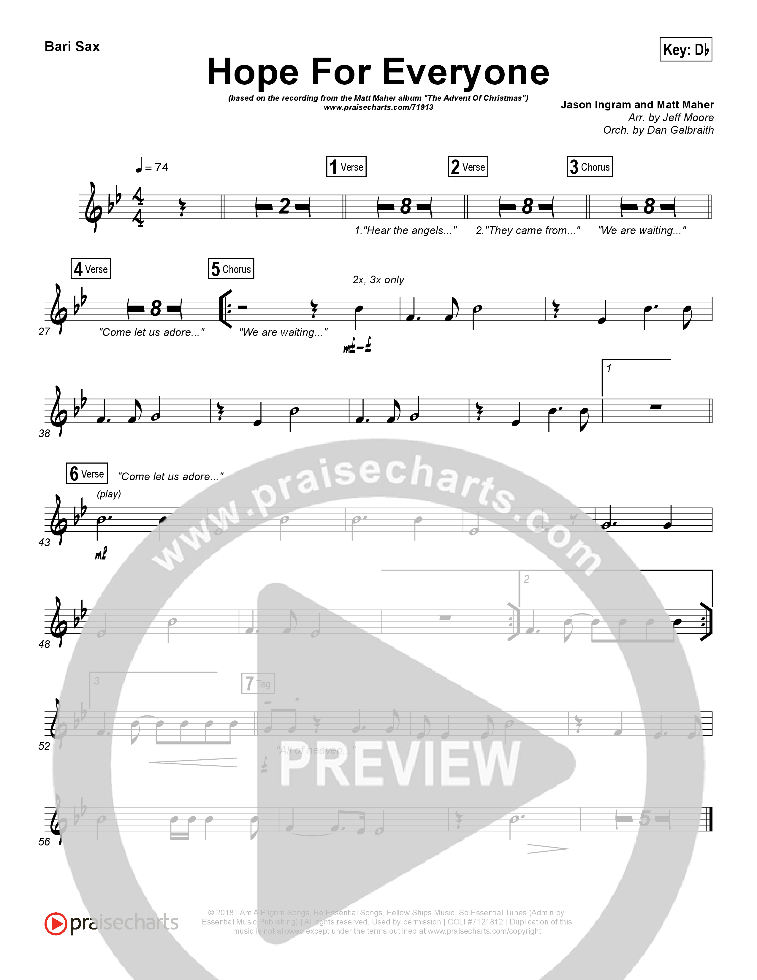 Hope For Everyone Bari Sax (Matt Maher)