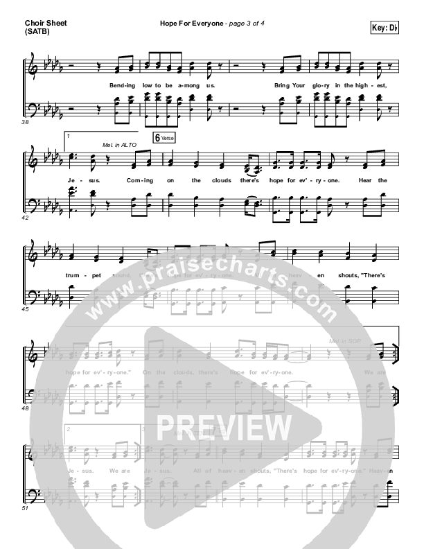Hope For Everyone Choir Sheet (SATB) (Matt Maher)