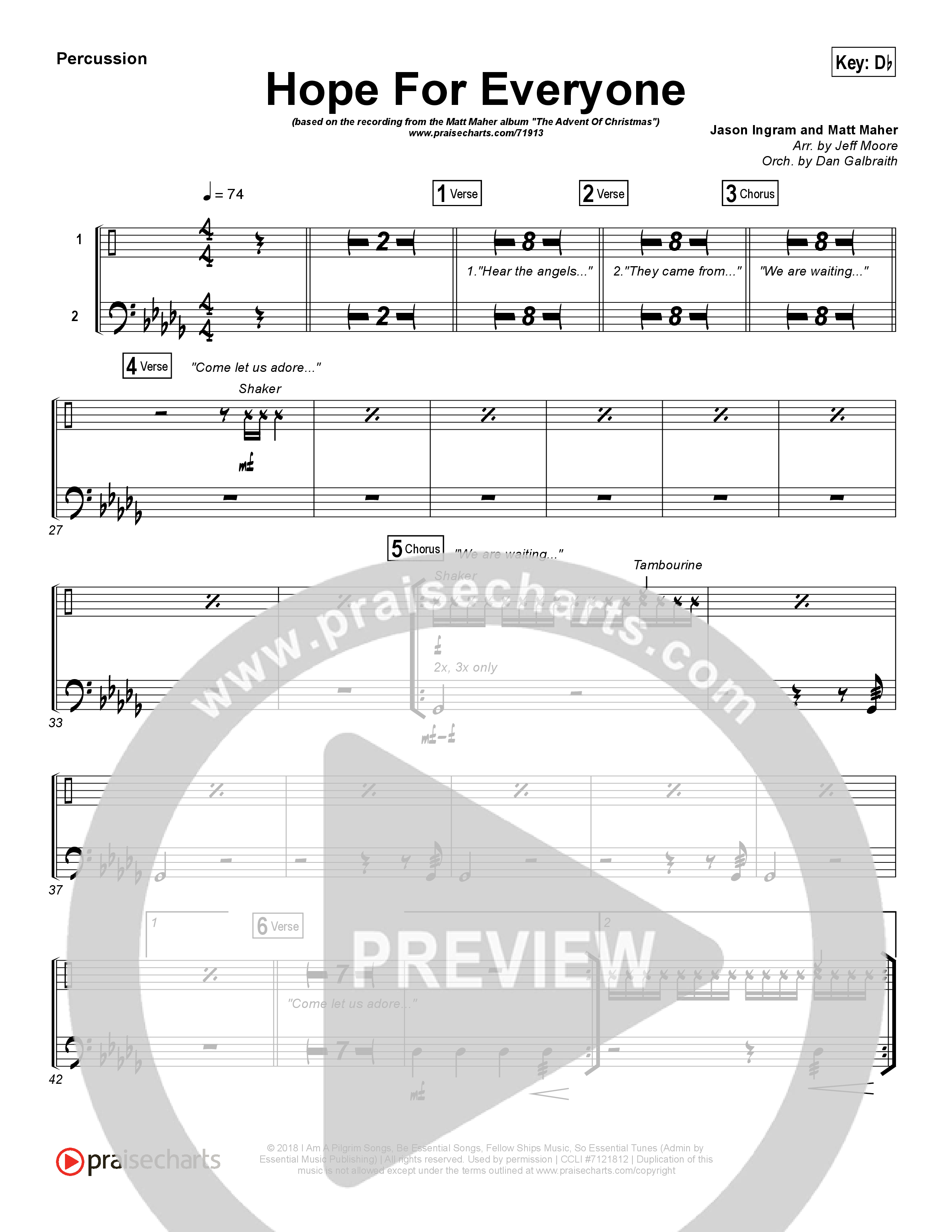 Hope For Everyone Percussion (Matt Maher)