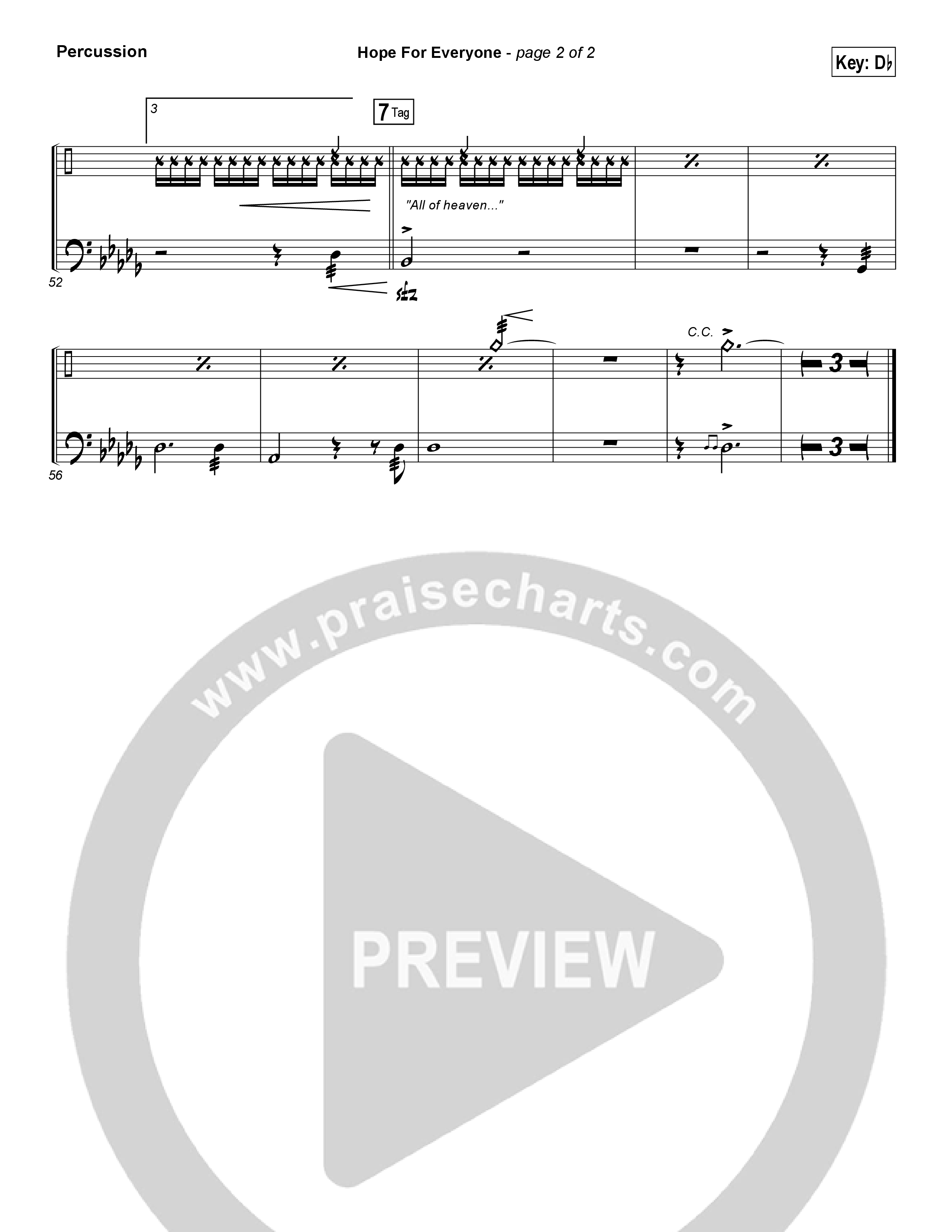 Hope For Everyone Percussion (Matt Maher)