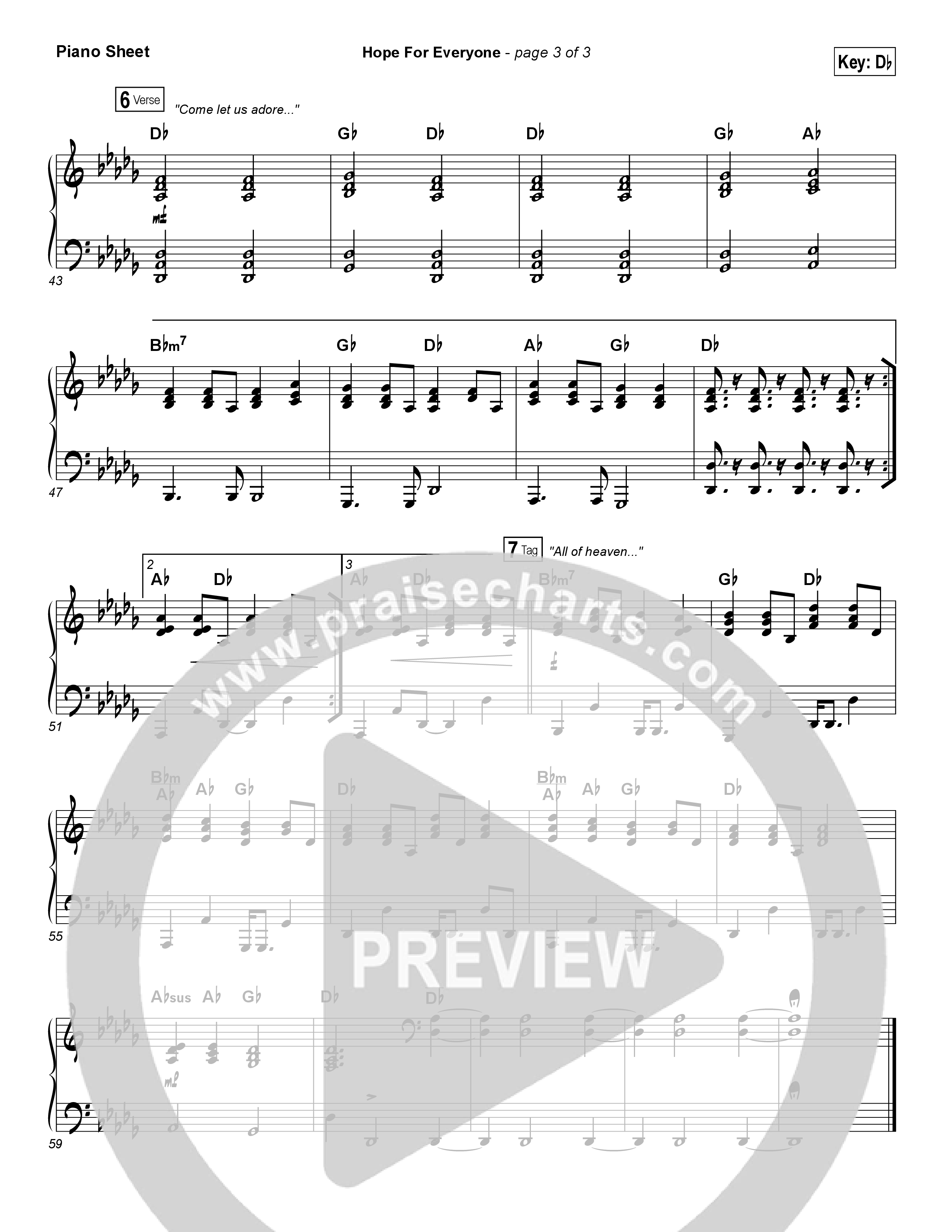 Hope For Everyone Piano Sheet (Matt Maher)