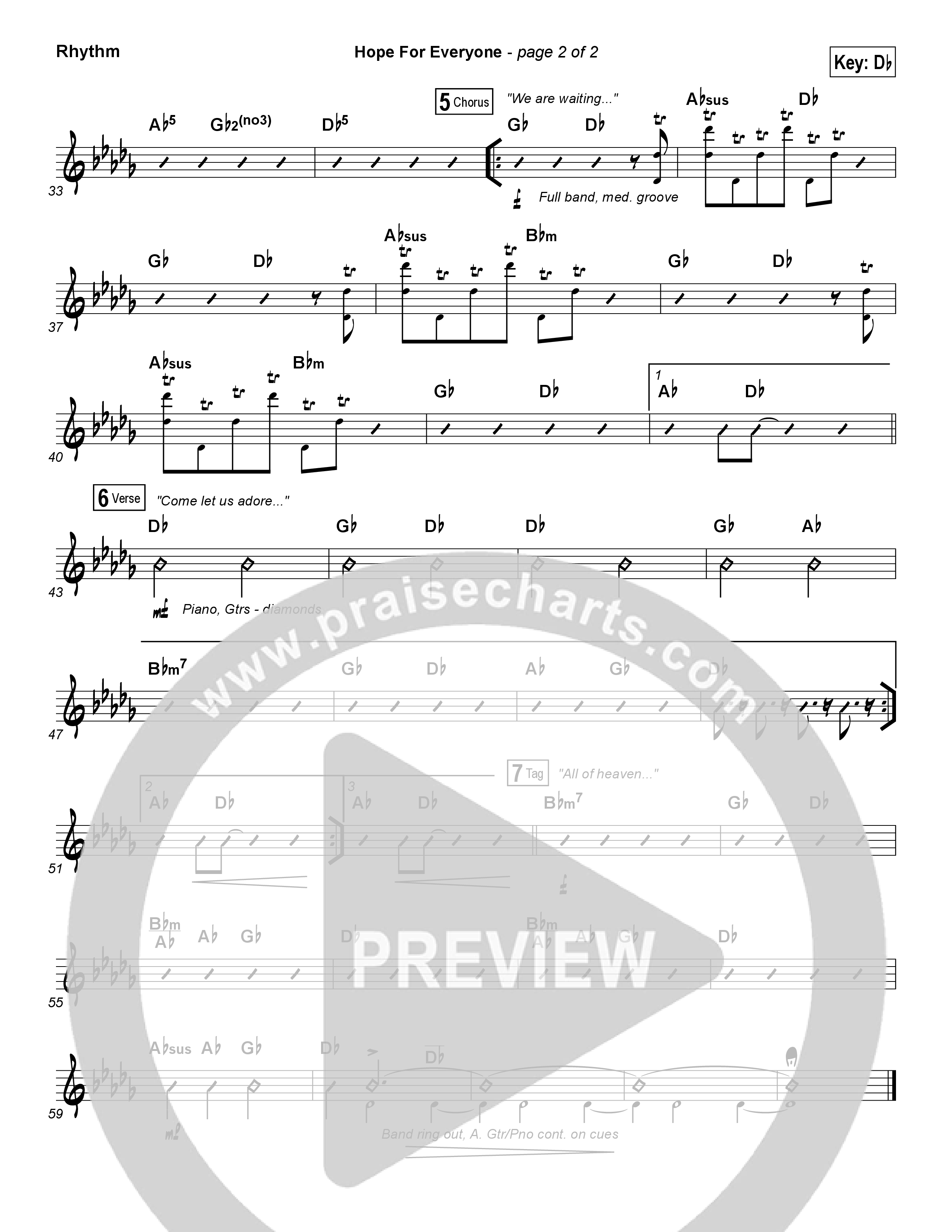 Hope For Everyone Rhythm Chart (Matt Maher)