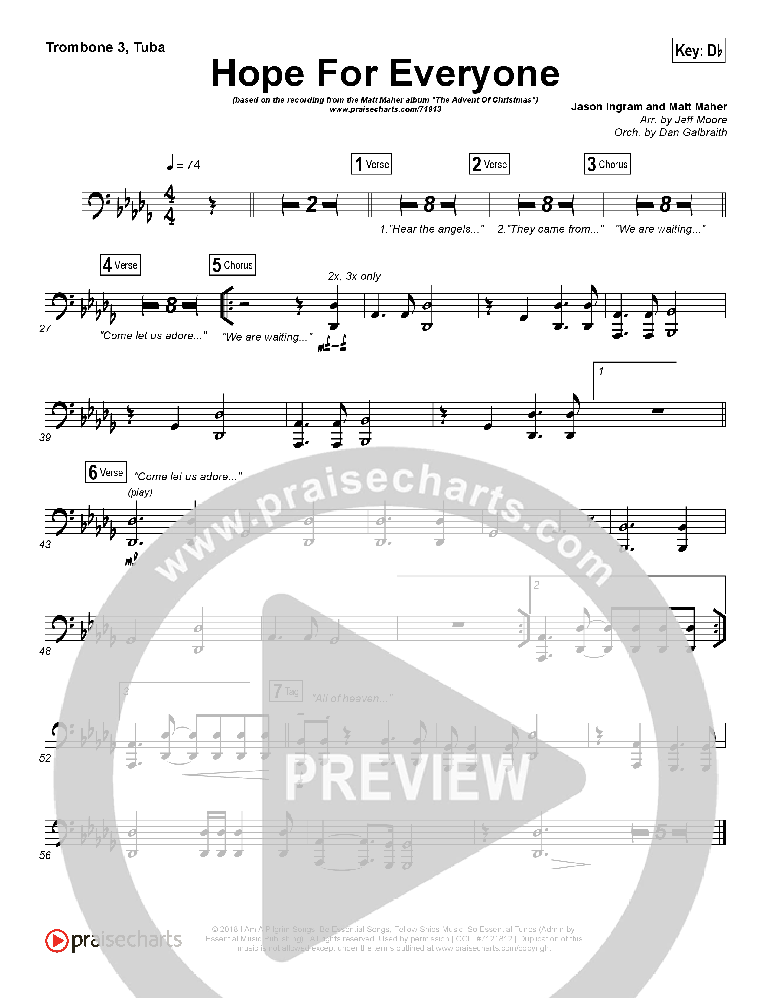 Hope For Everyone Trombone 3/Tuba (Matt Maher)