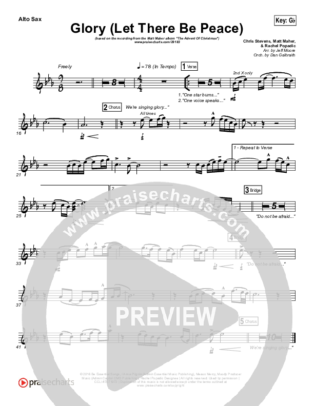 Glory (Let There Be Peace) Wind Pack (Matt Maher)