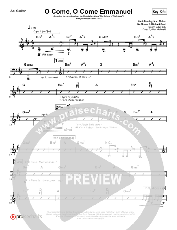 O Come O Come Emmanuel Acoustic Guitar (Matt Maher)