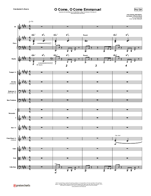 O Come O Come Emmanuel Conductor's Score (Matt Maher)